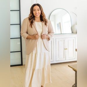 Cherish it All Shawl + Can’t Buy Me Love Maxi Dress